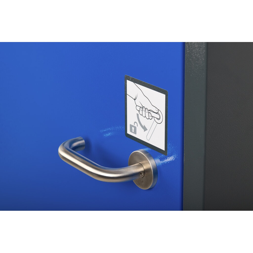 Produktabbildung Nr. 4: asecos® Akku-Sicherheitsschrank Typ 90 für Lithium-Ionen-Batterien ION-CORE-STORE, HxBxT 1.953 x 599 x 615 mm, 3x isolierte Fachböden, 1x Bodenauffangwanne