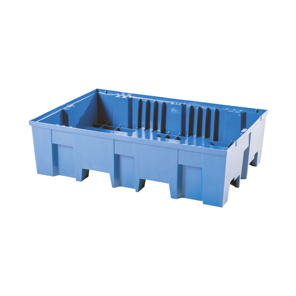 Produktabbildung: asecos® Auffangwanne aus PE mit Einfahrtaschen, 1x 200 l, HxBxT 350 x 865 x 1.245 mm, ohne Gitterrost