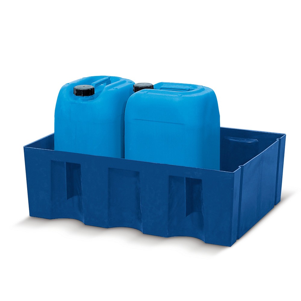 Produktabbildung: asecos® Auffangwanne aus PE für 60-Liter-Gebinde, HxBxT 235 x 725 x 525 mm, ohne Gitterrost