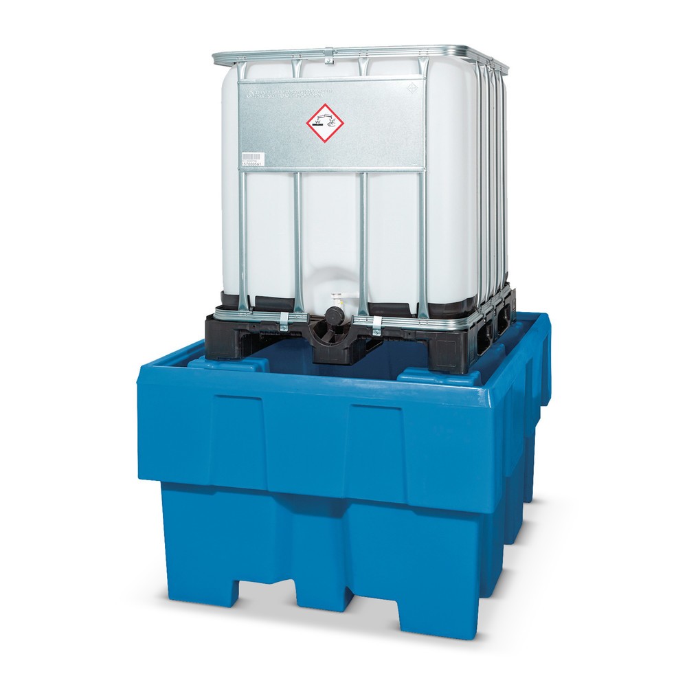 Produktabbildung: asecos® Auffangwanne aus PE für IBC-Container, ohne Gitterrost, Auffangvolumen 1.000 Liter