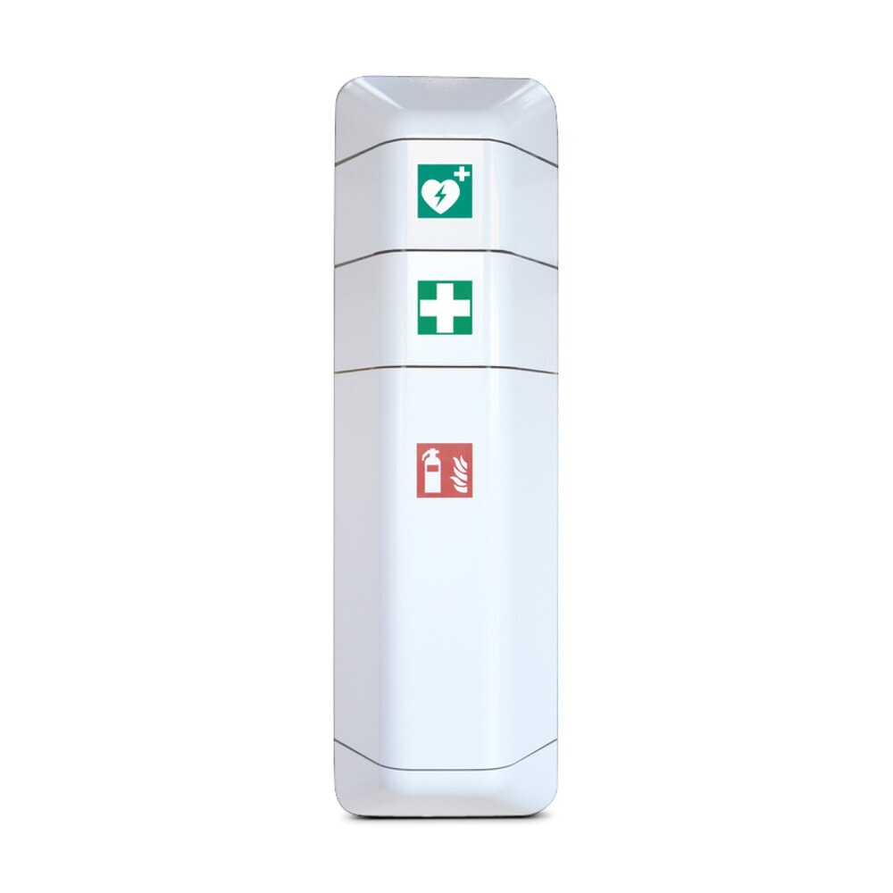 Produktabbildung: Aufsatz Defibrillator für Feuerlöscher-Aufbewahrungsschrank, weiss