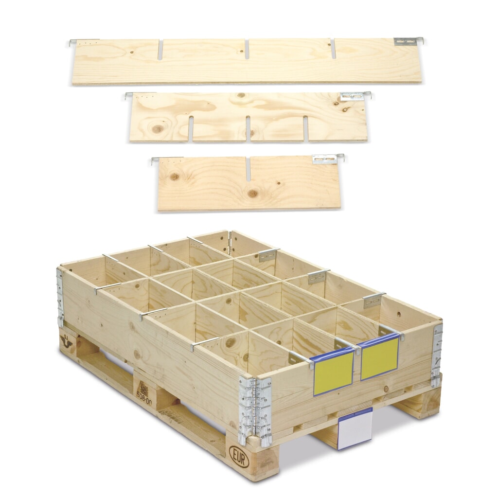 Aufsatzrahmenteiler aus Holz, 4 Fächer Produktabbildung: Aufsatzrahmenteiler aus Holz, 4 Fächer