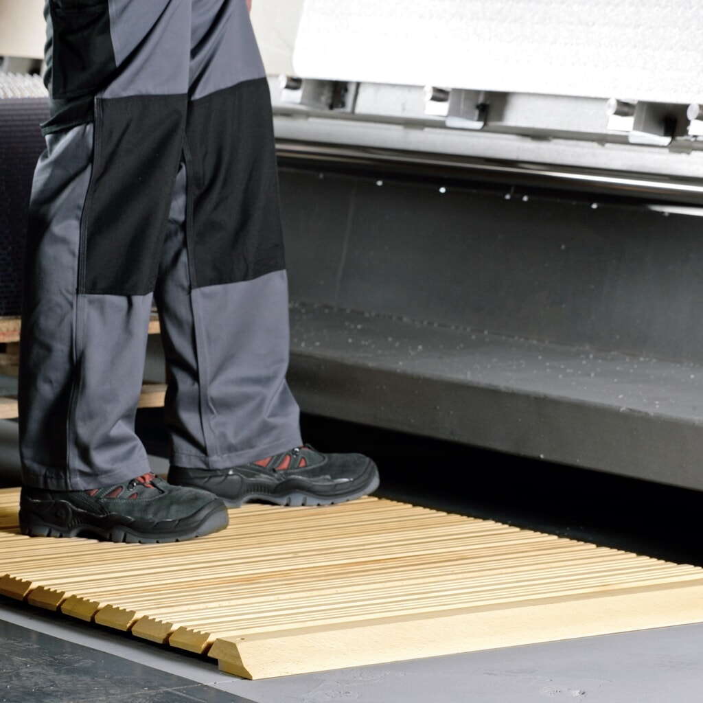 Miltex Arbeitsplatzmatte Yoga Holzrost, ohne Auffahrkeile und Abschrägung, 800 mm Produktabbildung Nr. 6: Miltex Arbeitsplatzmatte Yoga Holzrost, ohne Auffahrkeile und Abschrägung, 800 mm