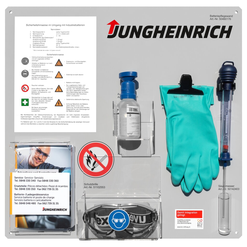 Jungheinrich Batteriepflegewand Produktabbildung: Jungheinrich Batteriepflegewand