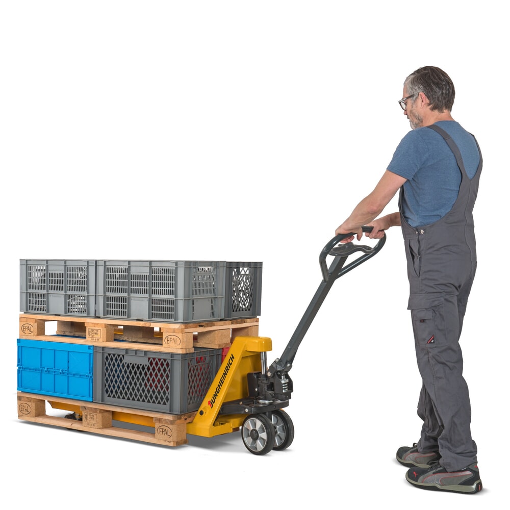 Produktabbildung Nr. 7: B-Ware Jungheinrich Handhubwagen AM 20, GL 1.150 mm, Polyurethan, Tandemrollen