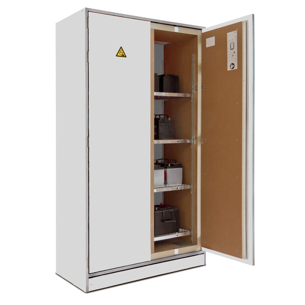 Produktabbildung: Steinbock® Akku-Sicherheitsschrank für Lithium-Ionen-Batterien, 2-flügelig