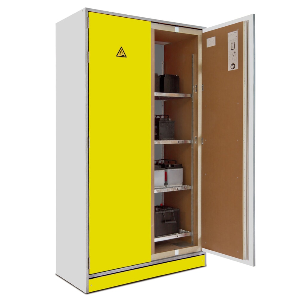 Steinbock® Akku-Sicherheitsschrank für Lithium-Ionen-Batterien, 2-flügelig Produktabbildung Nr. 2: Steinbock® Akku-Sicherheitsschrank für Lithium-Ionen-Batterien, 2-flügelig