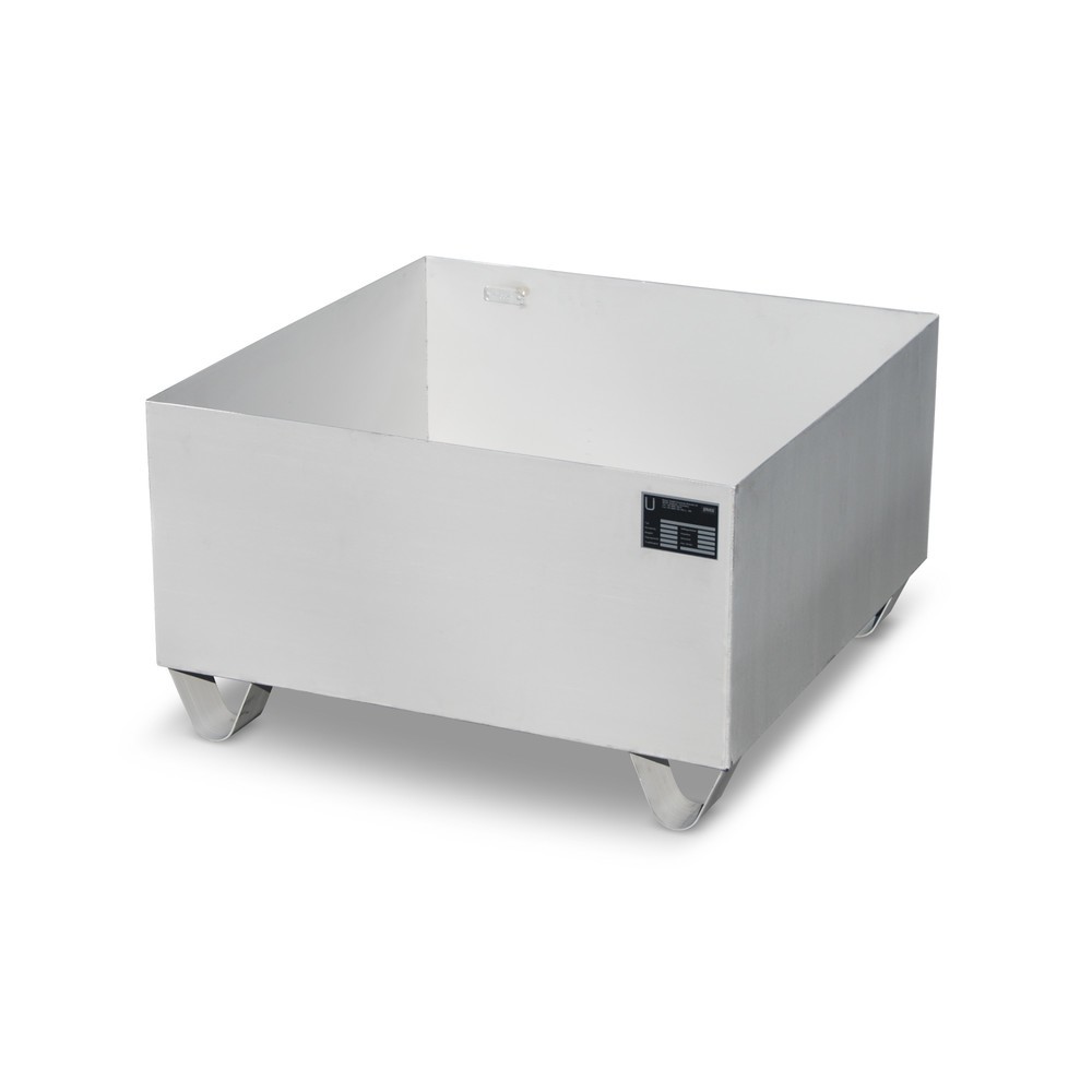 Produktabbildung: Bauer® Auffangwanne aus Edelstahl für Fässer und IBC, HxBxT 465 x 800 x 800 mm, 1x 200 l