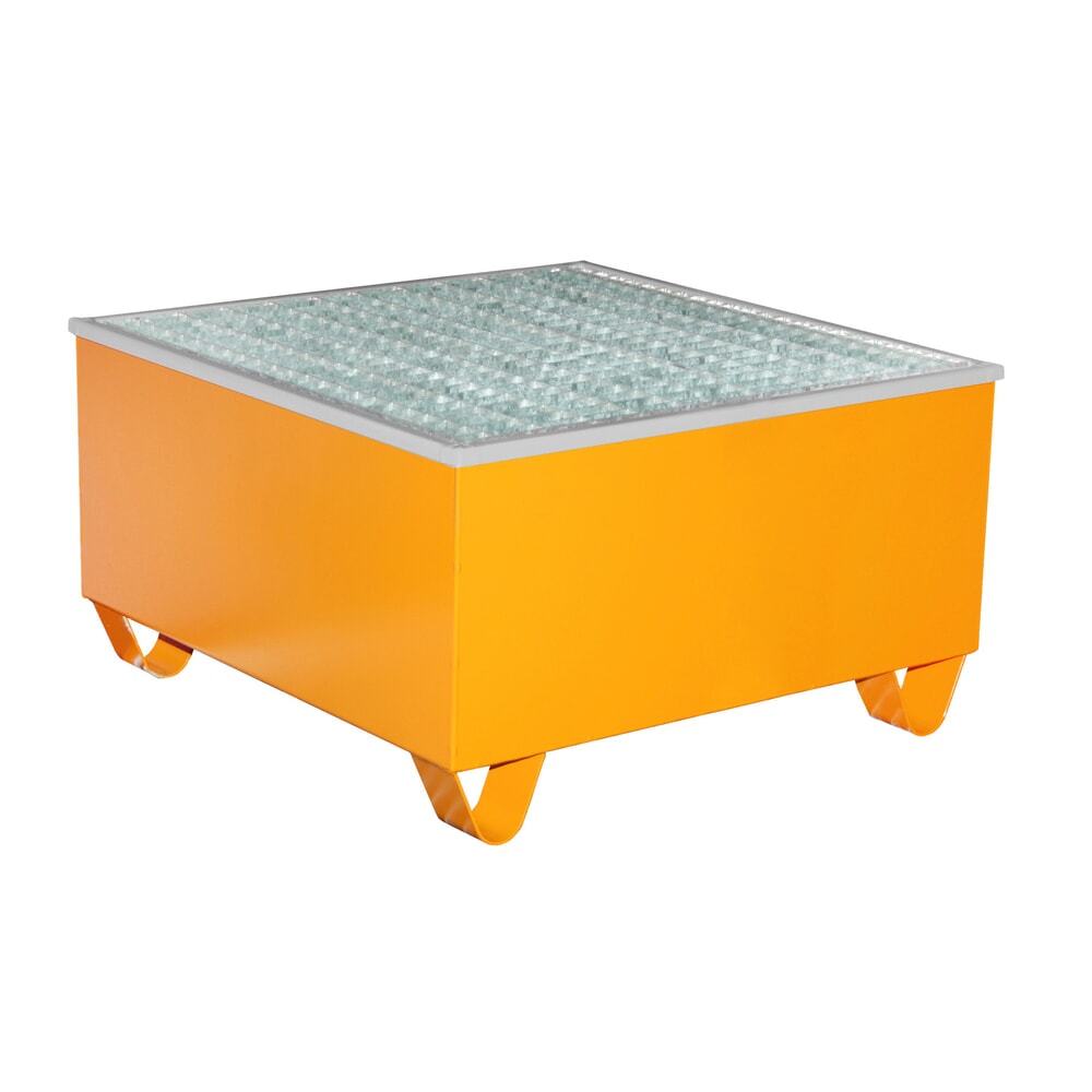 Produktabbildung: Bauer® Auffangwanne aus Stahl AW-1/PE, lackiert, Gelborange