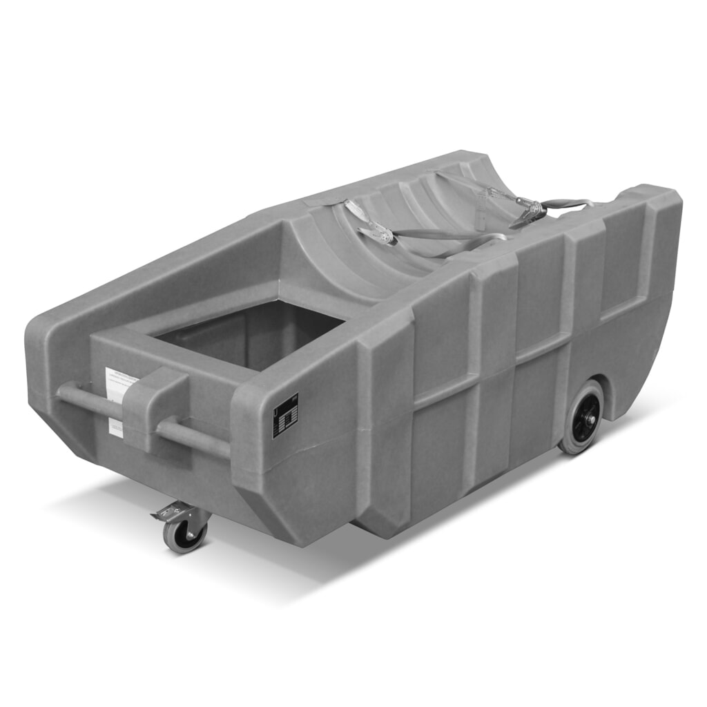 Produktabbildung: Bauer® Auffangwanne für 200-Liter-Fass, PE, verfahrbar