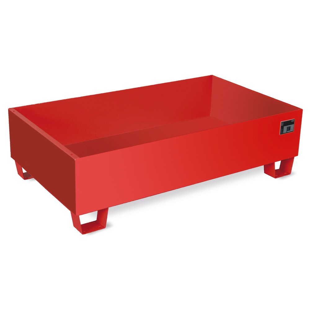 Produktabbildung: Bauer® Auffangwanne aus Stahl Modul MAW, Stahlblech, HxBxT 365 x 735 x 1.290 mm, feuerrot