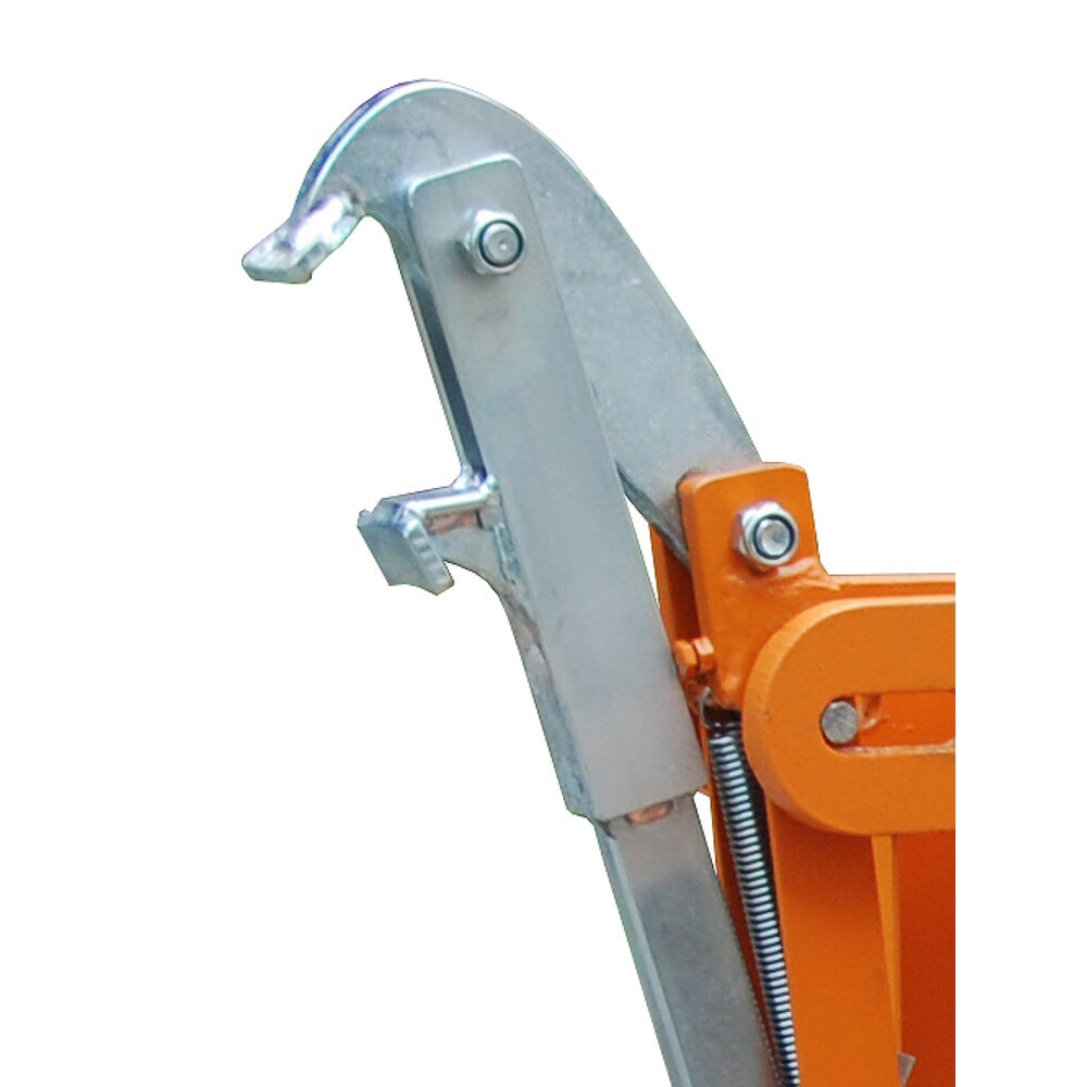 Produktabbildung Nr. 3: Bauer® Fassgreifer, Kunststoff-Deckelfässer, Stapleranbau, Tragkraft 800 kg, RAL 2000 gelborange
