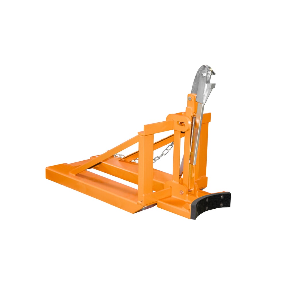 Produktabbildung Nr. 4: Bauer® Fassgreifer, Stahl- und Kunststoff-L-Ringfässer, Stapleranbau, Tragkraft 800 kg, RAL 2000 gelborange