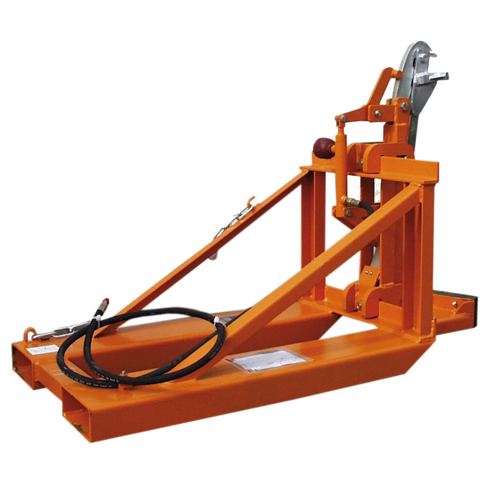 Produktabbildung: Bauer® Fassgreifer RS für verschiedene Fässer geeignet, lackiert, Stapleranbau, Gelborange
