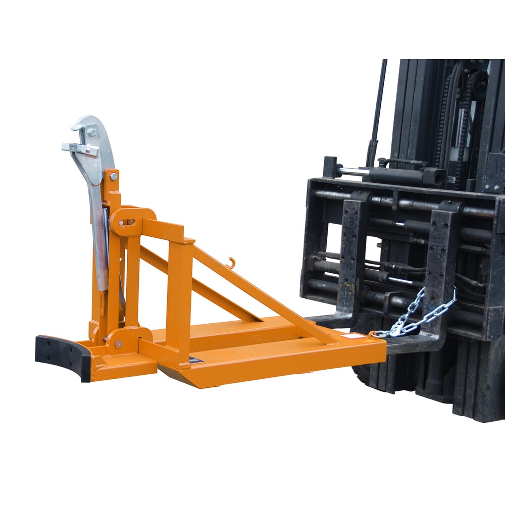 Produktabbildung Nr. 2: Bauer® Fassgreifer RS für verschiedene Fässer geeignet, lackiert, Stapleranbau, Gelborange