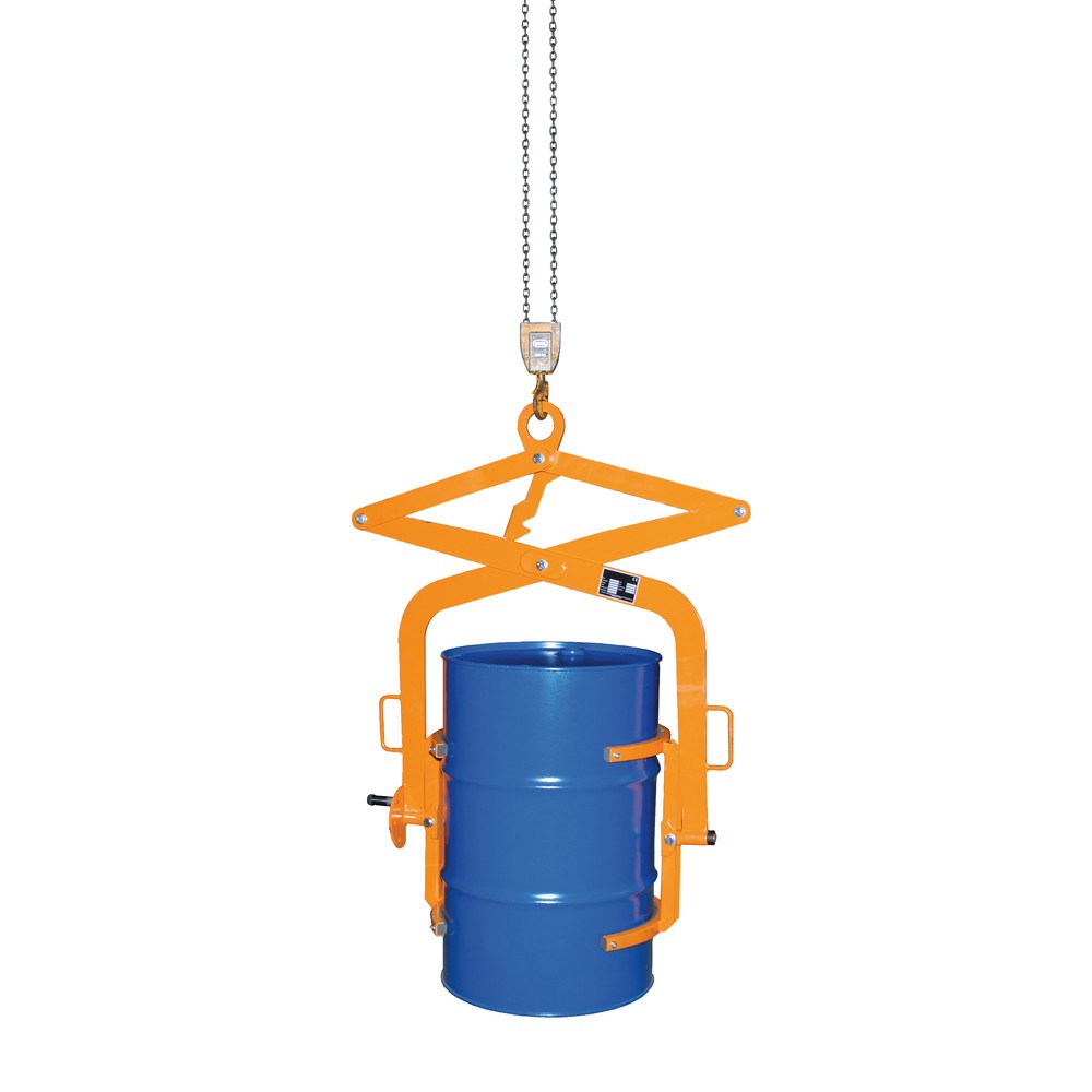 Produktabbildung Nr. 2: Bauer® Fassgreifer mit Zangenfunktion für Stahlfässer 60 Liter, Tragkraft 100 kg, feuerverzinkt