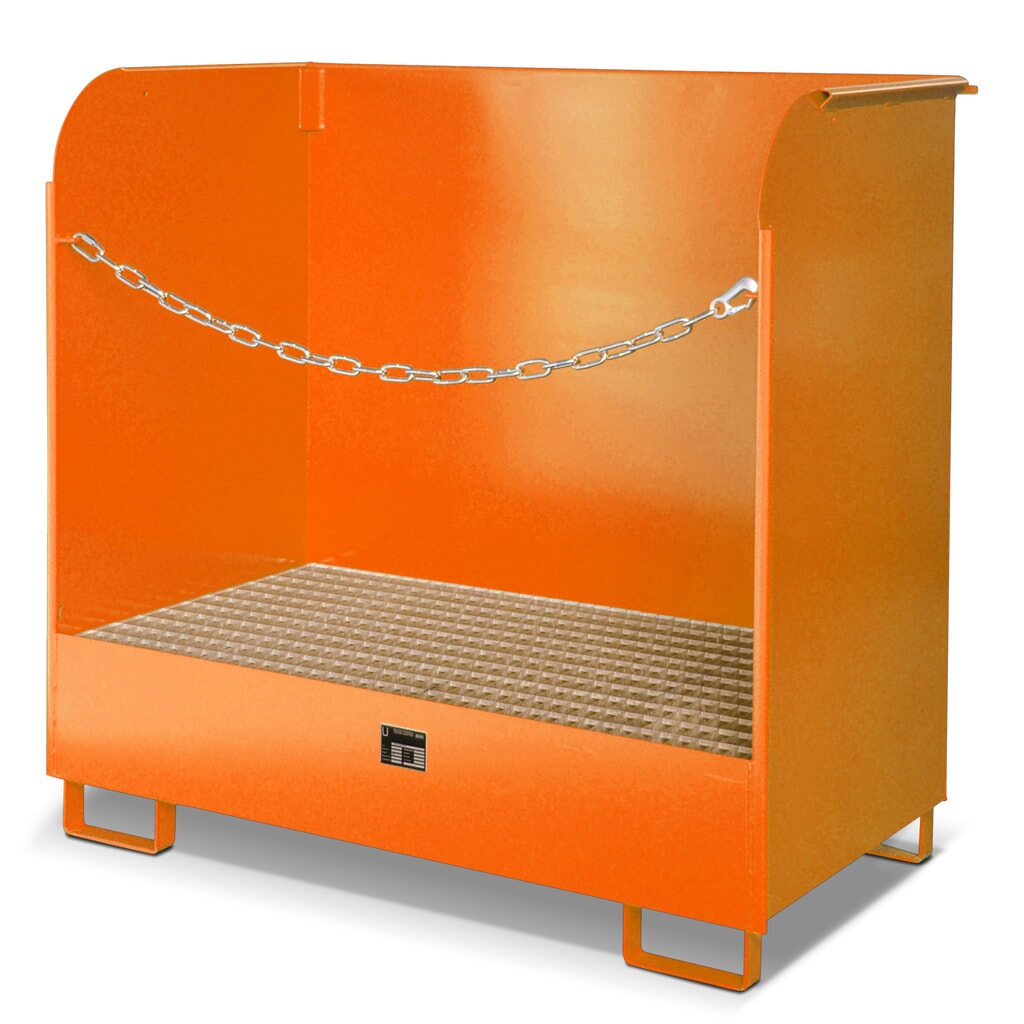 Bauer® Gefahrstoff-Depot für den Innenbereich, Spritzschutzwände, lackiert, gelborange Produktabbildung: Bauer® Gefahrstoff-Depot für den Innenbereich, Spritzschutzwände, lackiert, gelborange