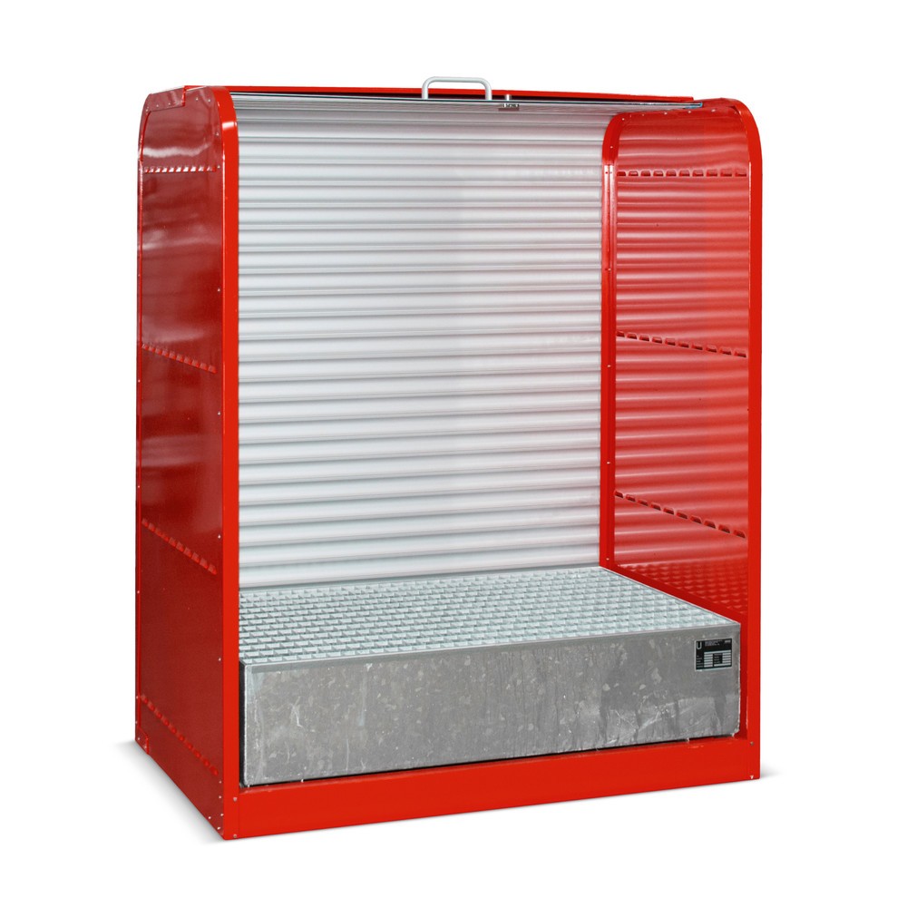 Produktabbildung Nr. 1: Bauer® Gefahrstoff-Rollladenschrank RSG1, inkl. Auffangwanne für 2x 200 l