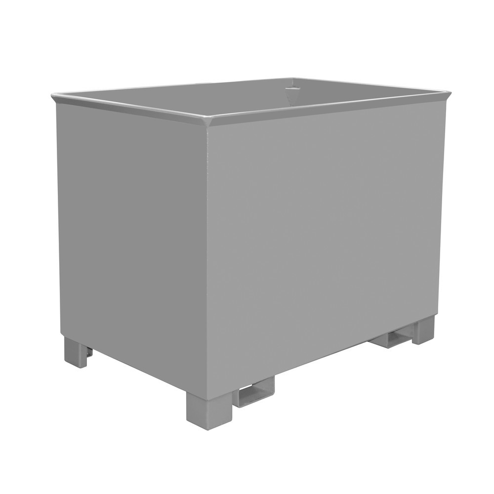 Produktabbildung: Bauer® Behälter für Routenzüge, lackiert, Volumen 0,8 m³, RAL 7005 mausgrau