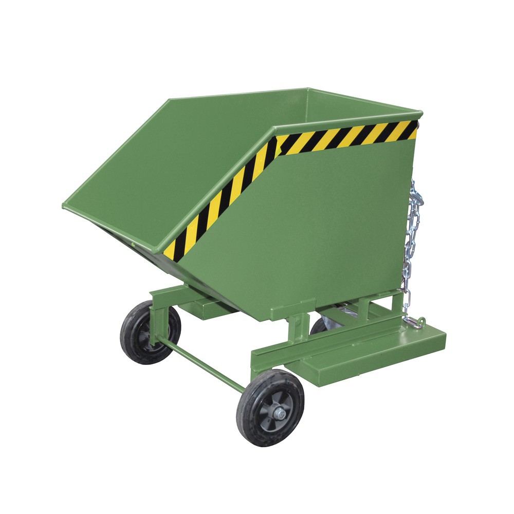 Produktabbildung Nr. 5: Bauer® Kastenwagen kippbar, mit Fahrwerk + Gabeltaschen, Volumen 0,25 m³, RAL 3000 feuerrot