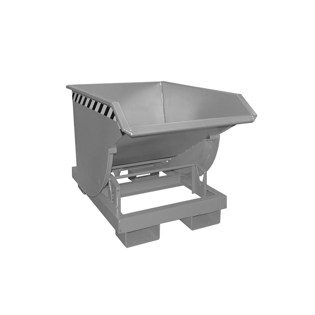 Produktabbildung Nr. 6: Bauer® Kippbehälter mit Abrollmechanik Premium, tiefe Bauform, lackiert, ohne Deckel, Volumen 0,3 m³, RAL 3000 feuerrot