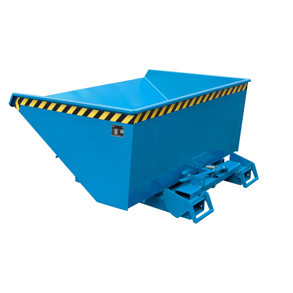 Produktabbildung Nr. 3: Bauer® Kippbehälter mit automatischer Abrollmechanik, TK 1.000 kg, lackiert, Volumen 0,6 m³, RAL 3000 feuerrot