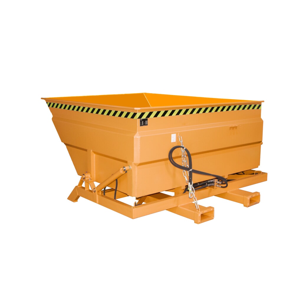 Produktabbildung: Bauer® Kippbehälter Typ BKC-H, Volumen 2,0 m³, RAL 2000 gelborange