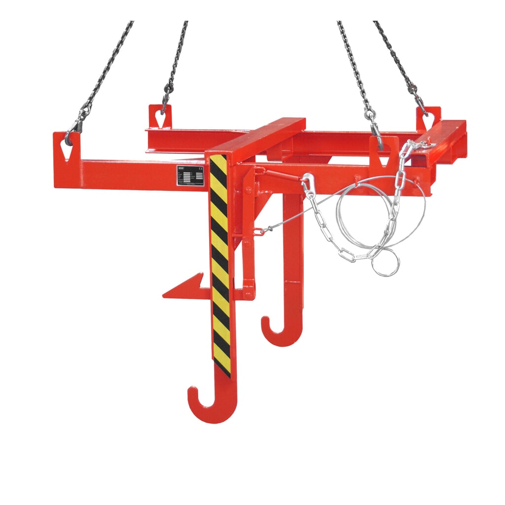 Produktabbildung: Kipptraverse für Bauer® Baustoffbehälter BBT, lackiert, Feuerrot