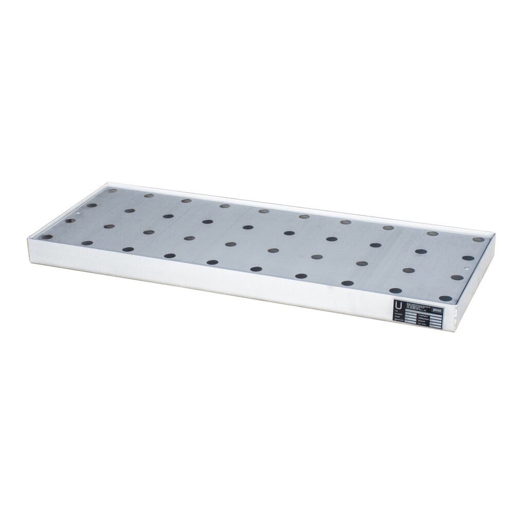 Produktabbildung: Bauer® Auffangwanne aus Edelstahl für Kleingebinde KGW/M, mit Lochplatte 1 V4A, Auffangvolumen 11 l