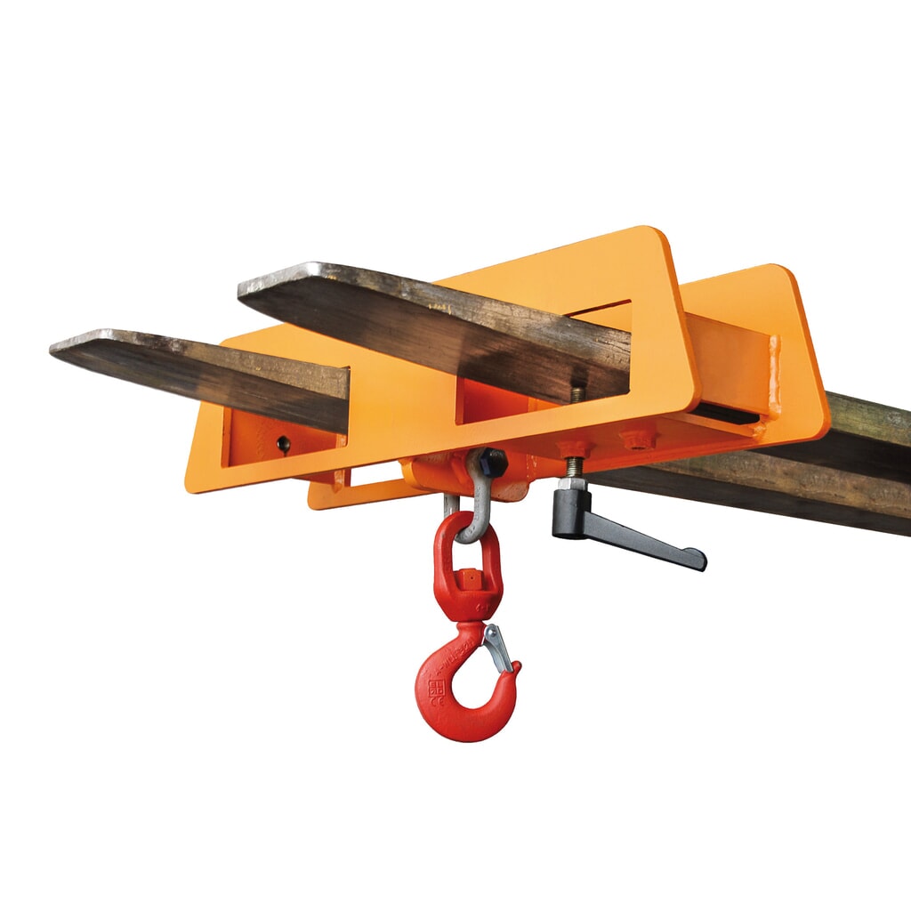 Bauer® Lasthaken für Gabelstapler, orange, TK 1.500 kg Produktabbildung: Bauer® Lasthaken für Gabelstapler, orange, TK 1.500 kg