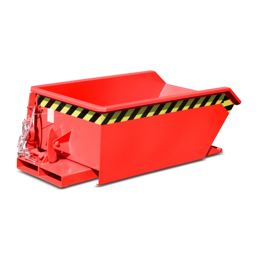 Produktabbildung Nr. 3: Bauer® Mini-Kippbehälter, extrem niedrige Bauhöhe, lackiert, Volumen 0,23 m³, RAL 5012 lichtblau