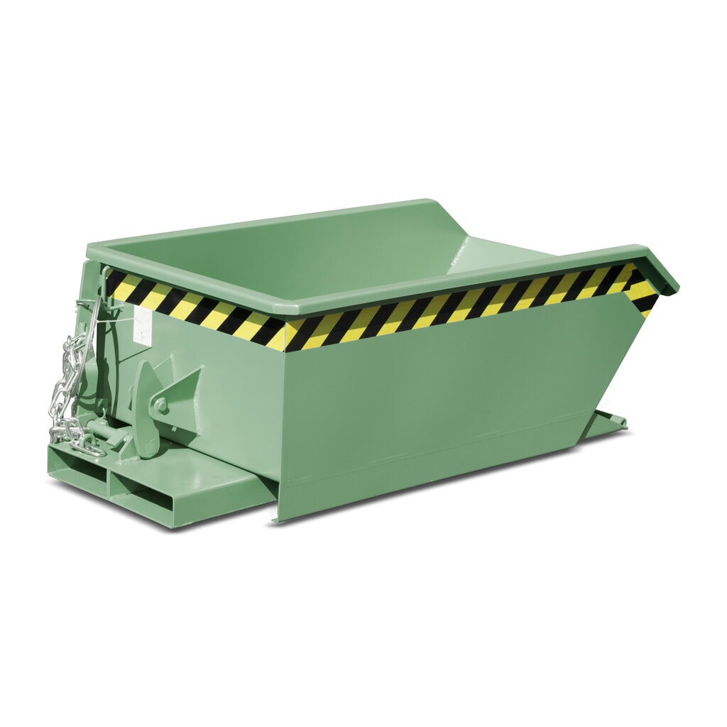 Bauer® Mini-Kippbehälter, extrem niedrige Bauhöhe, lackiert, Volumen 0,23 m³, RAL 5012 lichtblau Produktabbildung Nr. 4: Bauer® Mini-Kippbehälter, extrem niedrige Bauhöhe, lackiert, Volumen 0,23 m³, RAL 5012 lichtblau