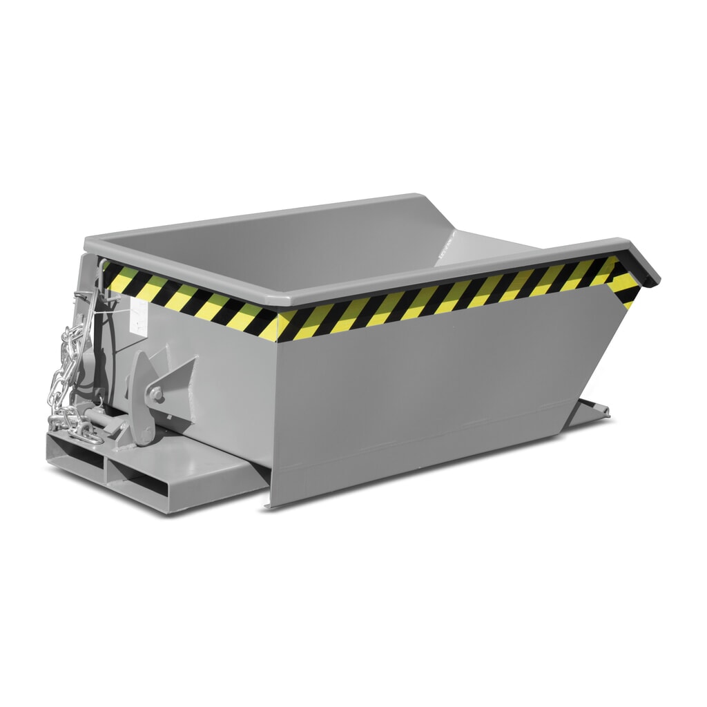 Bauer® Mini-Kippbehälter, extrem niedrige Bauhöhe, lackiert, Volumen 0,23 m³, RAL 5012 lichtblau Produktabbildung Nr. 5: Bauer® Mini-Kippbehälter, extrem niedrige Bauhöhe, lackiert, Volumen 0,23 m³, RAL 5012 lichtblau