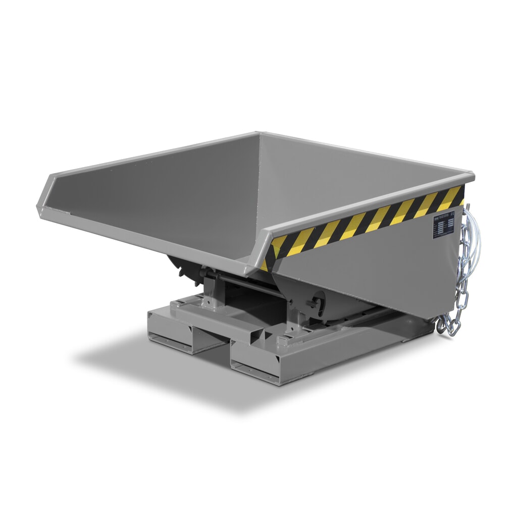 Bauer® Mini-Kippbehälter mit Abrollmechanik, niedrige Bauhöhe, lackiert, Volumen 0,275 m³, RAL 2000 gelborange Produktabbildung Nr. 5: Bauer® Mini-Kippbehälter mit Abrollmechanik, niedrige Bauhöhe, lackiert, Volumen 0,275 m³, RAL 2000 gelborange