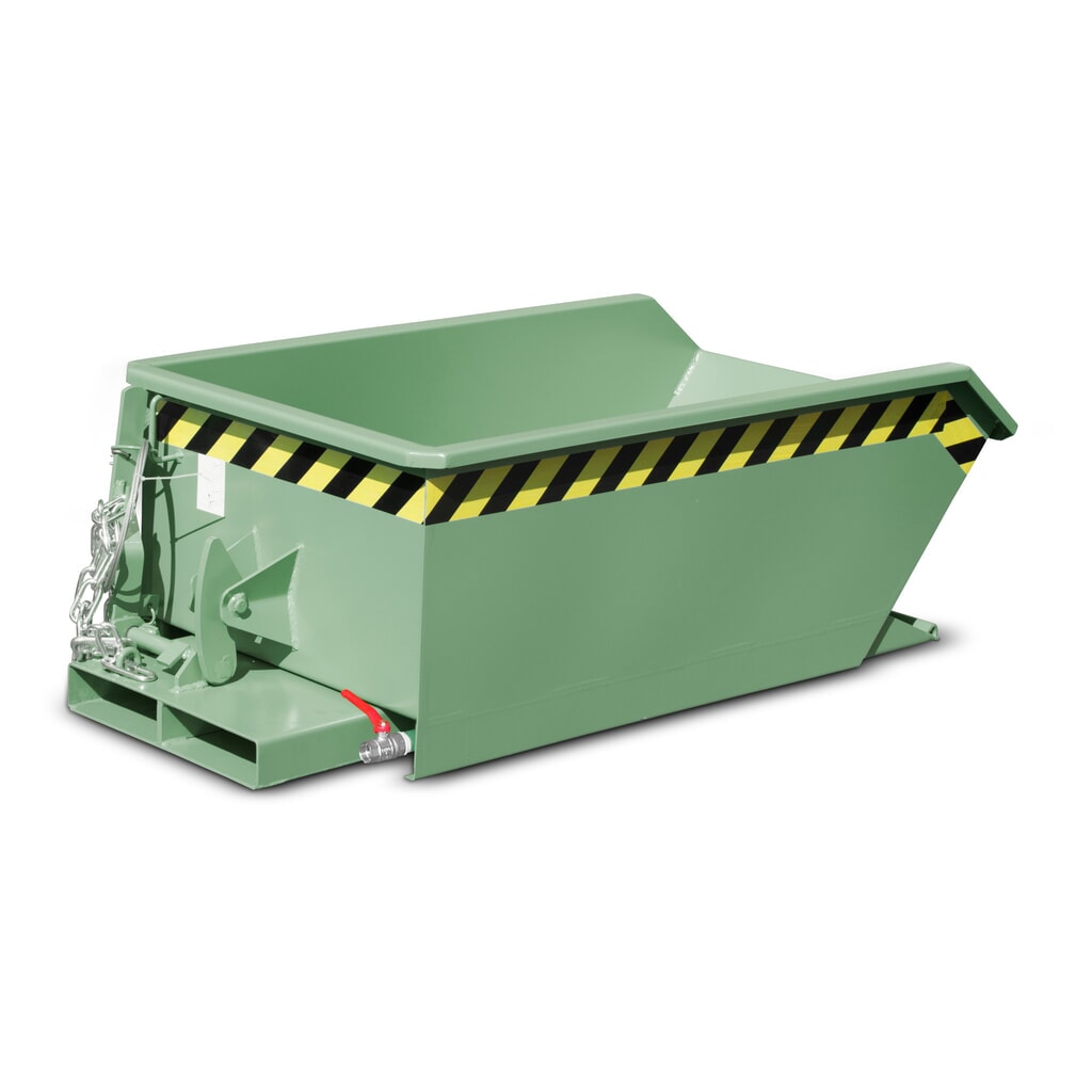 Bauer® Mini-Spänebehälter, extrem niedrige Bauhöhe, lackiert, Volumen 0,27 m³, RAL 7005 mausgrau Produktabbildung Nr. 4: Bauer® Mini-Spänebehälter, extrem niedrige Bauhöhe, lackiert, Volumen 0,27 m³, RAL 7005 mausgrau