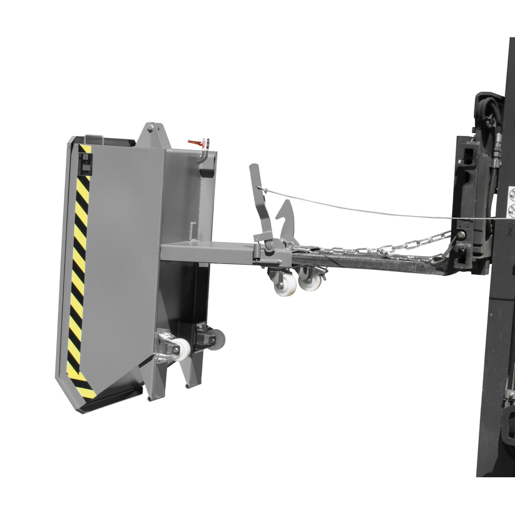 Bauer® Mini-Spänebehälter, extrem niedrige Bauhöhe, lackiert, Volumen 0,23 m³, RAL 7005 mausgrau Produktabbildung: Bauer® Mini-Spänebehälter, extrem niedrige Bauhöhe, lackiert, Volumen 0,23 m³, RAL 7005 mausgrau