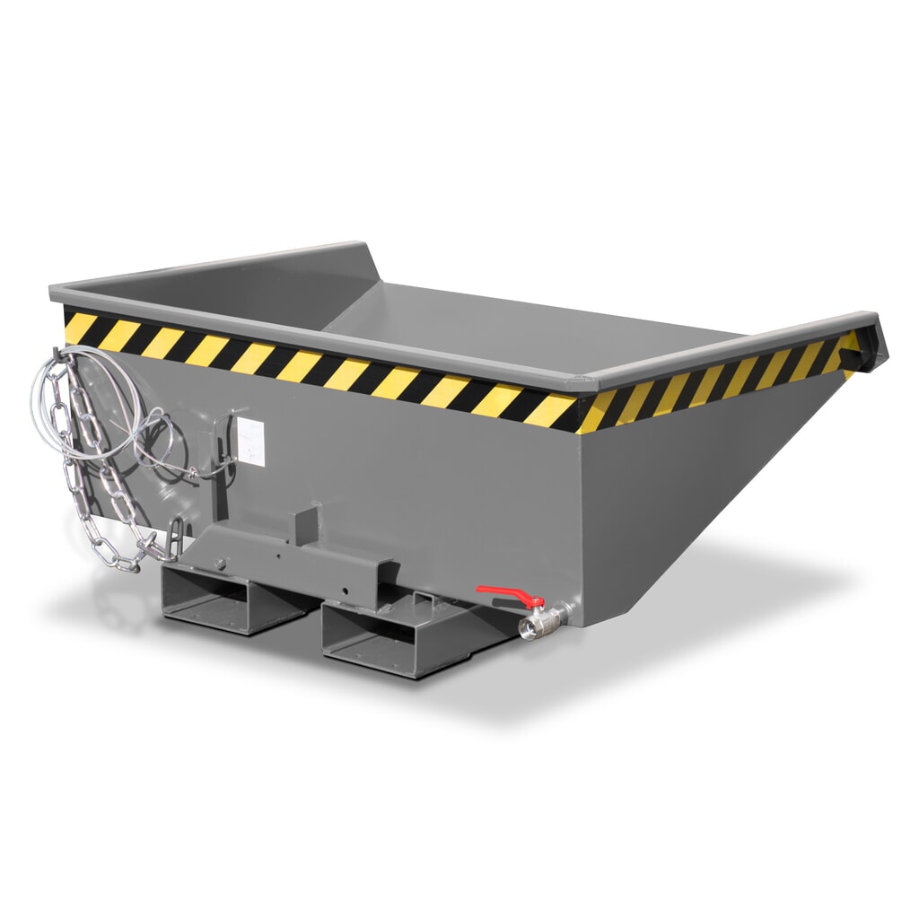 Bauer® Mini-Spänebehälter mit Abrollmechanik, niedrige Bauhöhe, lackiert, Volumen 0,15 m³, RAL 5012 lichtblau Produktabbildung Nr. 5: Bauer® Mini-Spänebehälter mit Abrollmechanik, niedrige Bauhöhe, lackiert, Volumen 0,15 m³, RAL 5012 lichtblau