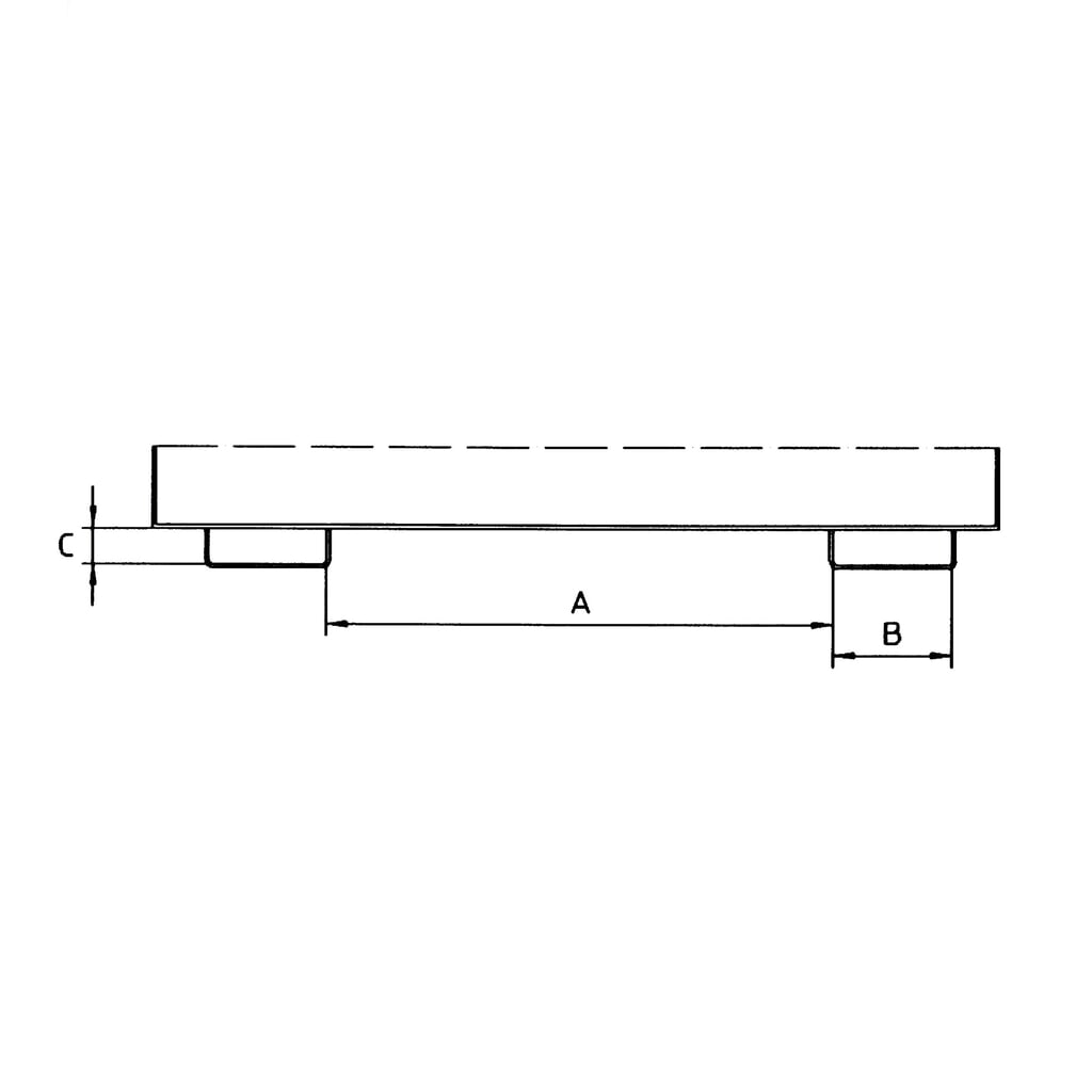 Produktabbildung Nr. 2: Bauer® Kippbehälter mit Abrollmechanik Premium, tiefe Bauform, lackiert, ohne Deckel, Volumen 0,3 m³, RAL 3000 feuerrot