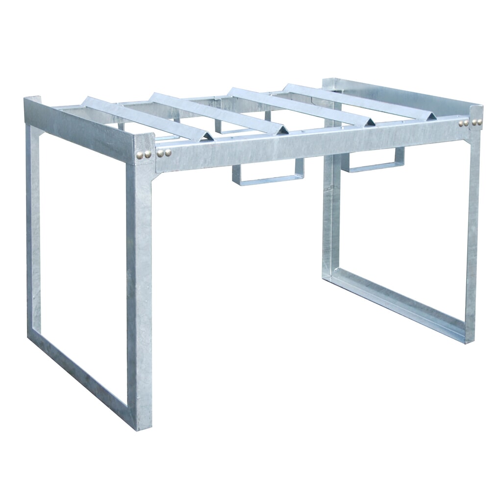 Produktabbildung: Bauer® Modulares Fassregal-System, HxBxT 780 x 1.310 x 800 mm, für 2 Fässer à 200 l