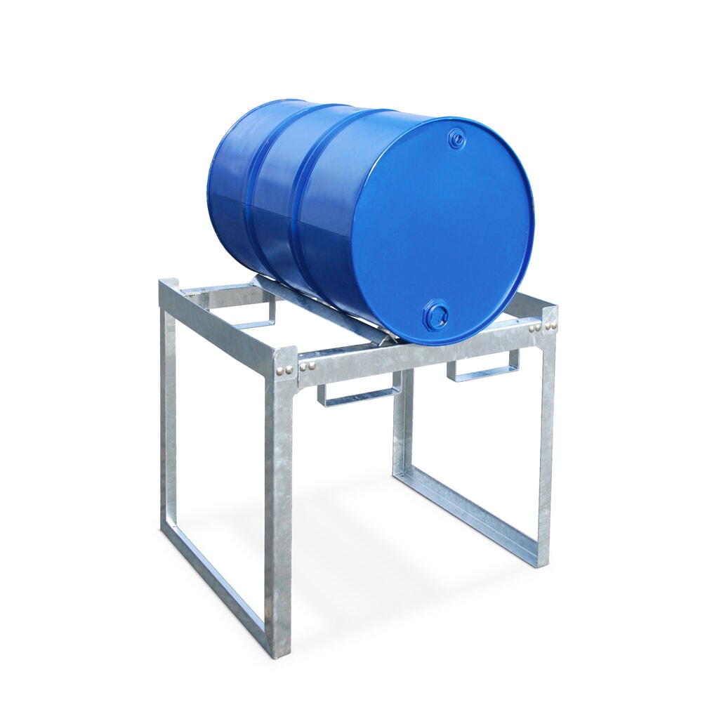 Bauer® Modulares Fassregal-System, HxBxT 780 x 910 x 790 mm, für 1 Fass à 200 l Produktabbildung Nr. 2: Bauer® Modulares Fassregal-System, HxBxT 780 x 910 x 790 mm, für 1 Fass à 200 l