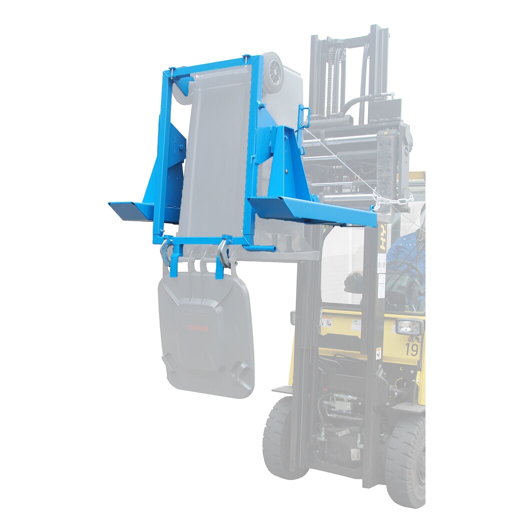 Bauer® Mülltonnen-Kipper MK für Stapler, 1x 80-/120-Liter-Mülltonne, Zugseil Produktabbildung Nr. 2: Bauer® Mülltonnen-Kipper MK für Stapler, 1x 80-/120-Liter-Mülltonne, Zugseil