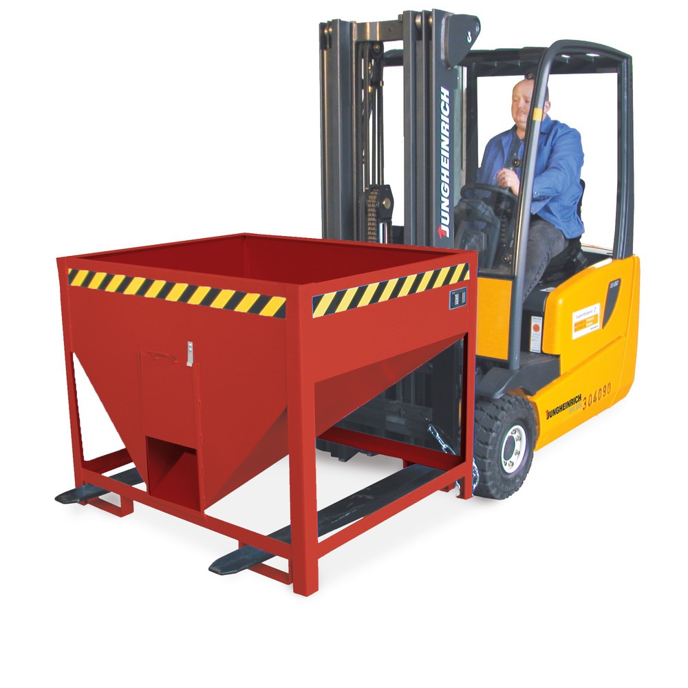 Produktabbildung Nr. 4: Bauer® Silobehälter mit Schiebeverschluss, lackiert, Volumen 0,5 m³, RAL 5012 lichtblau