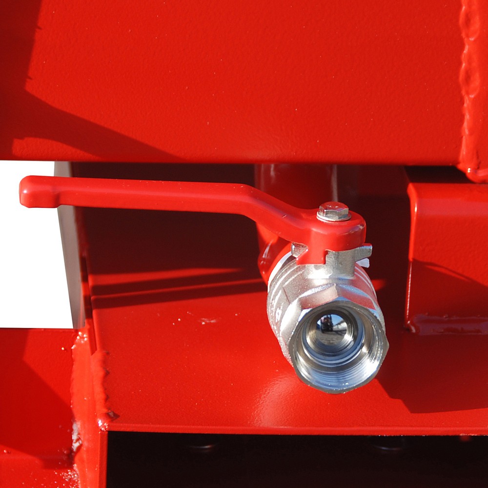 Produktabbildung Nr. 3: Bauer® Späne-Kippmulde, niedrige Mulde, lackiert, Volumen 0,25 m³, RAL 3000 feuerrot