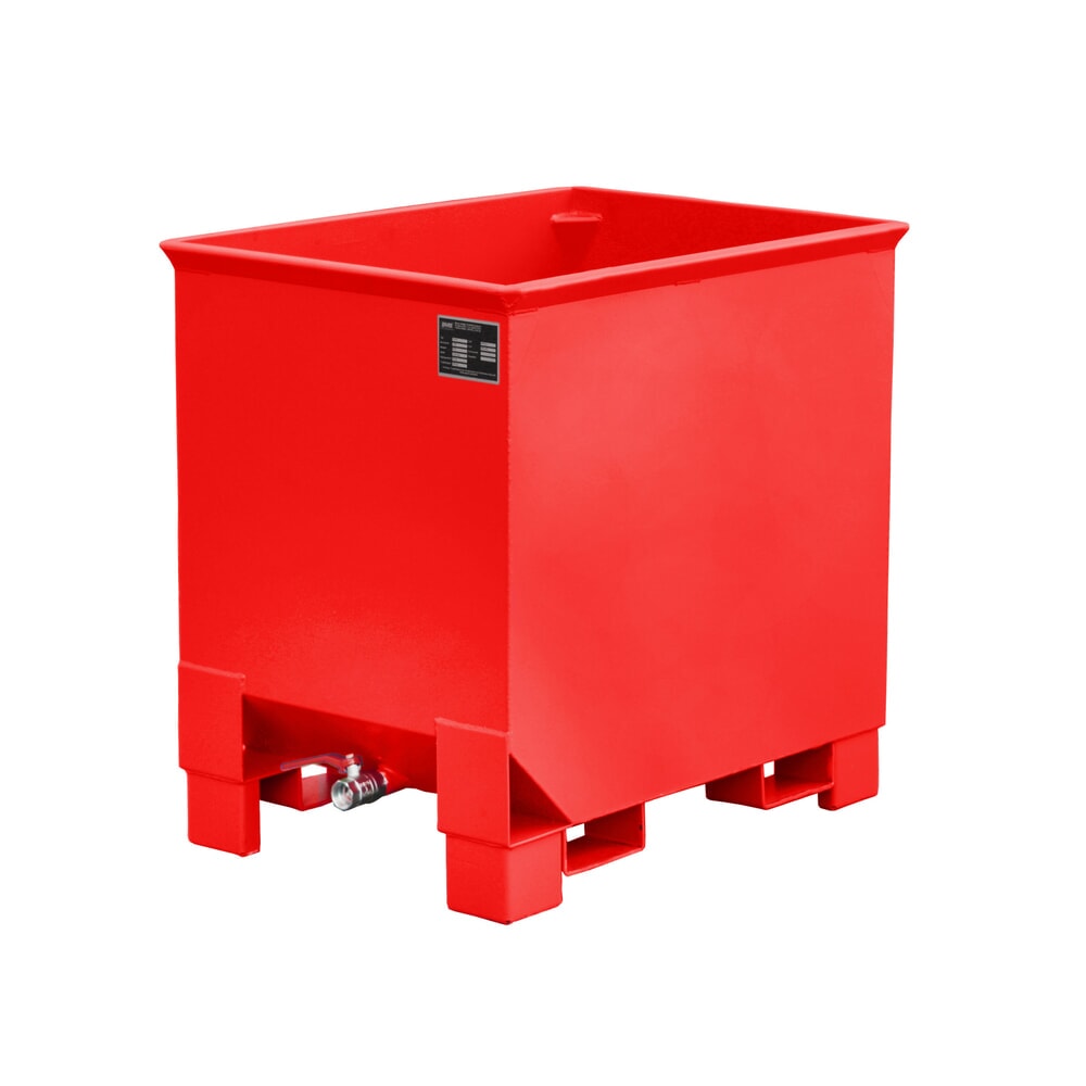 Produktabbildung Nr. 2: Bauer® Späne-Stapelbehälter für Routenzüge, lackiert, Volumen 0,8 m³, RAL 5012 lichtblau