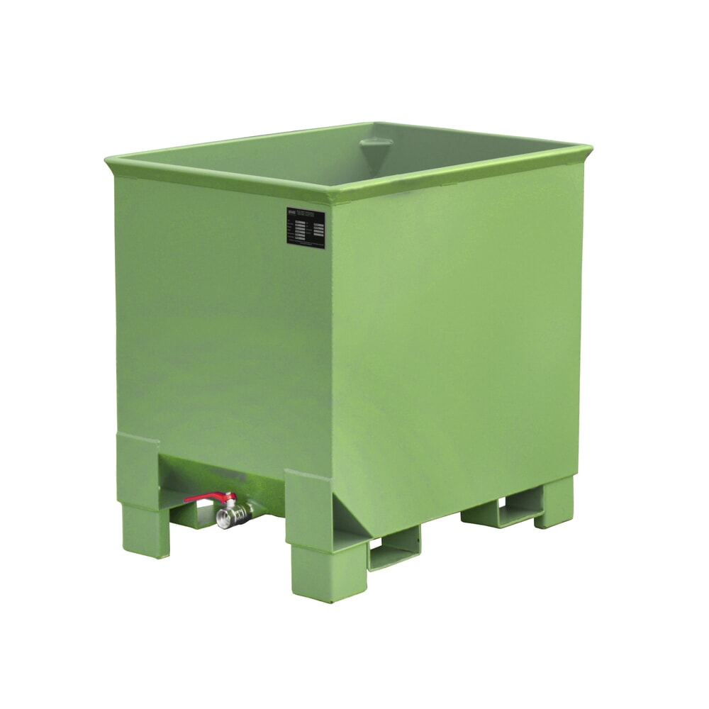 Produktabbildung Nr. 3: Bauer® Späne-Stapelbehälter für Routenzüge, lackiert, Volumen 0,8 m³, RAL 5012 lichtblau