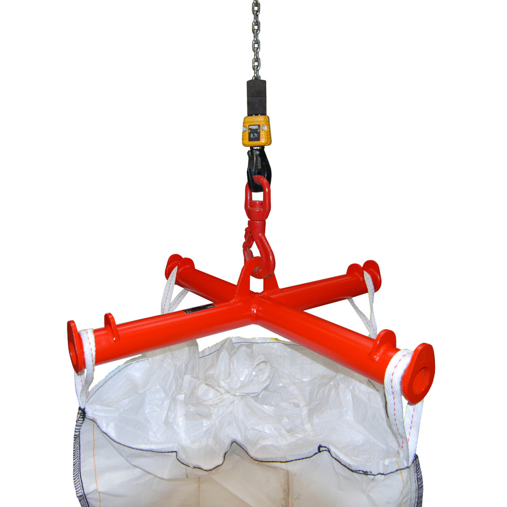 Produktabbildung Nr. 2: Bauer® Traverse für BIG BAG, Kranaufnahme, TK 2.000 kg, lackiert, RAL 3000 feuerrot