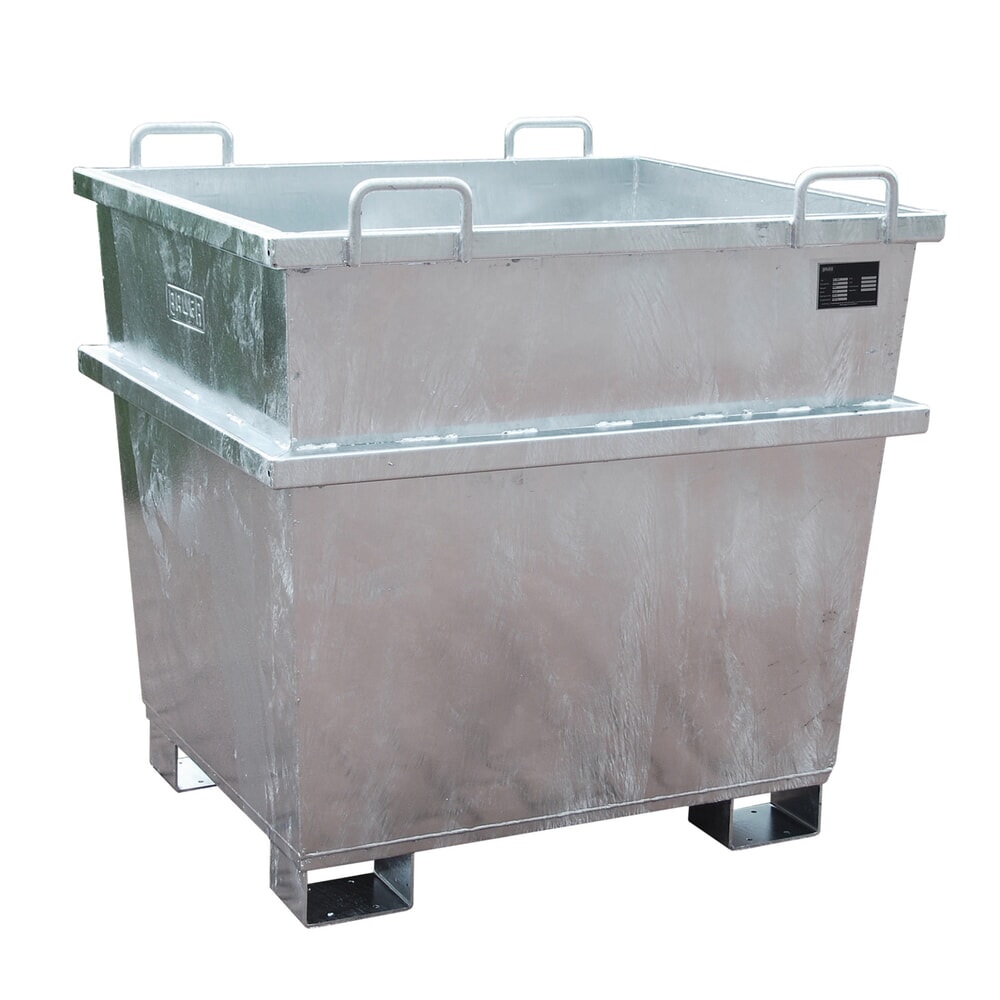Produktabbildung: Bauer® Universal-Container Typ UC, Volumen 1 m³, feuerverzinkt