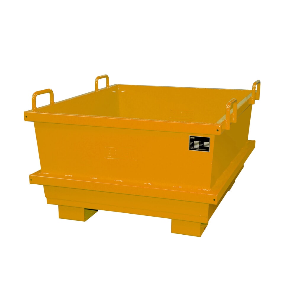 Bauer® Universal-Container Typ UC, Volumen 0,5 m³, RAL 2000 gelborange Produktabbildung: Bauer® Universal-Container Typ UC, Volumen 0,5 m³, RAL 2000 gelborange