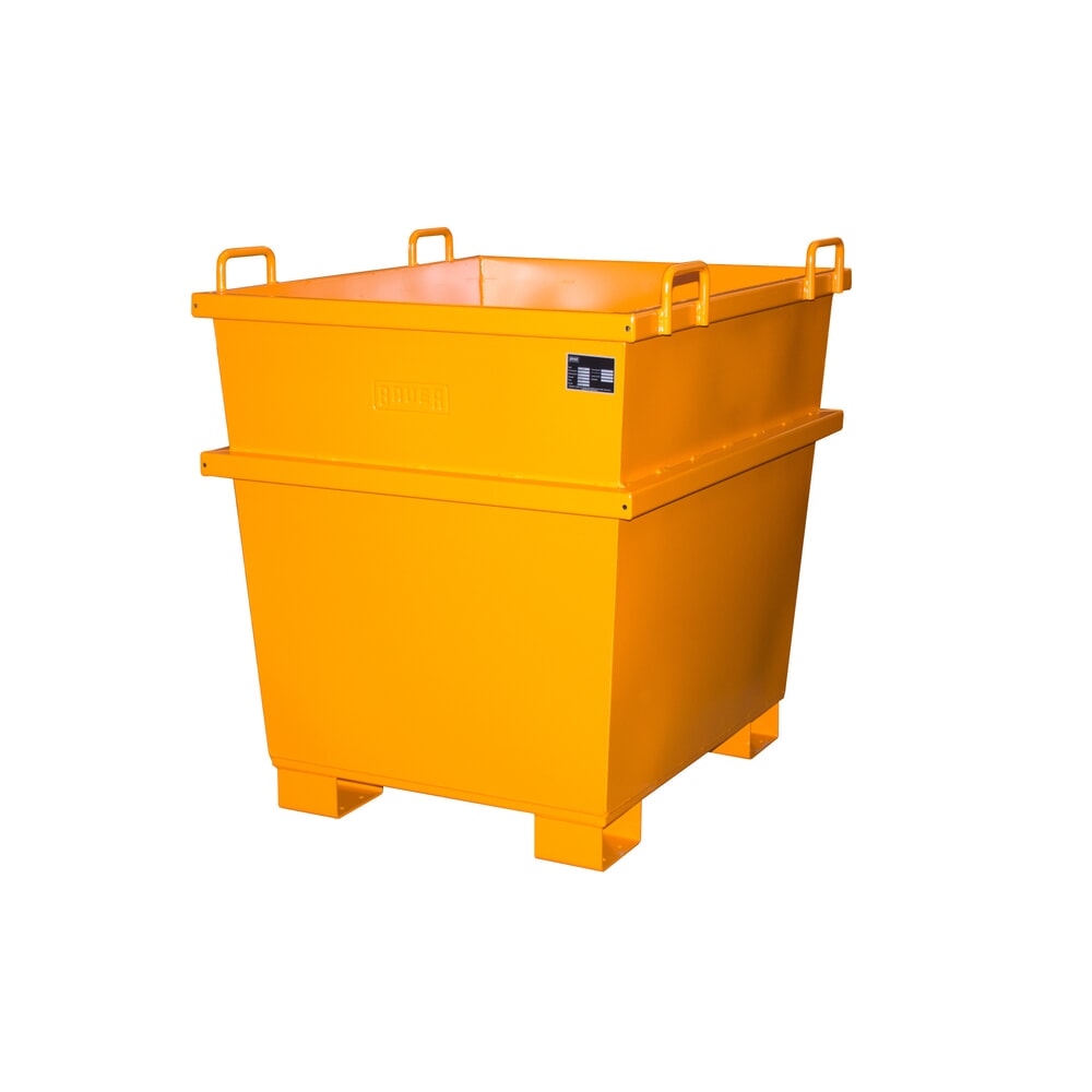 Produktabbildung: Bauer® Universal-Container Typ UC, Volumen 1 m³, RAL 2000 gelborange