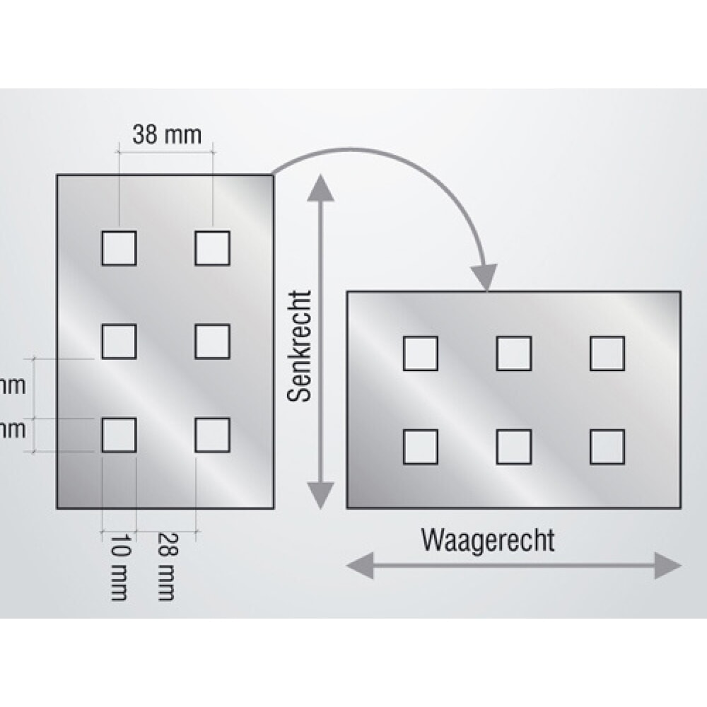 Produktabbildung Nr. 2: Bedrunka+Hirth Lochplatte für Arbeitstische und Werkbänke, BxH 1.500 x 450 mm